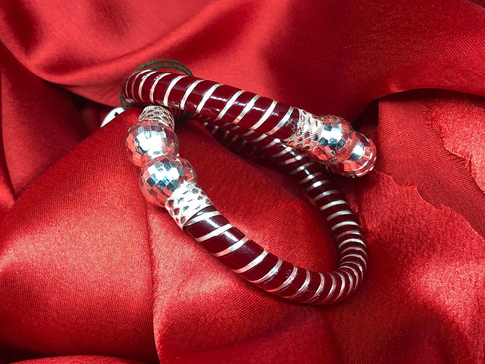 Gahenaz Silvera Krishna Red Pola Bangle 2.4 view 5