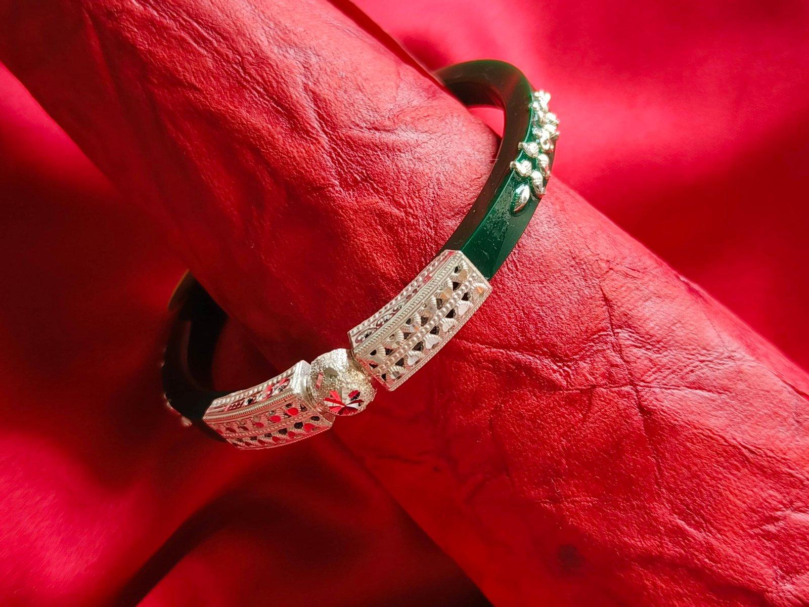 Parampara Fulkari Pola Green 2.7 view 5