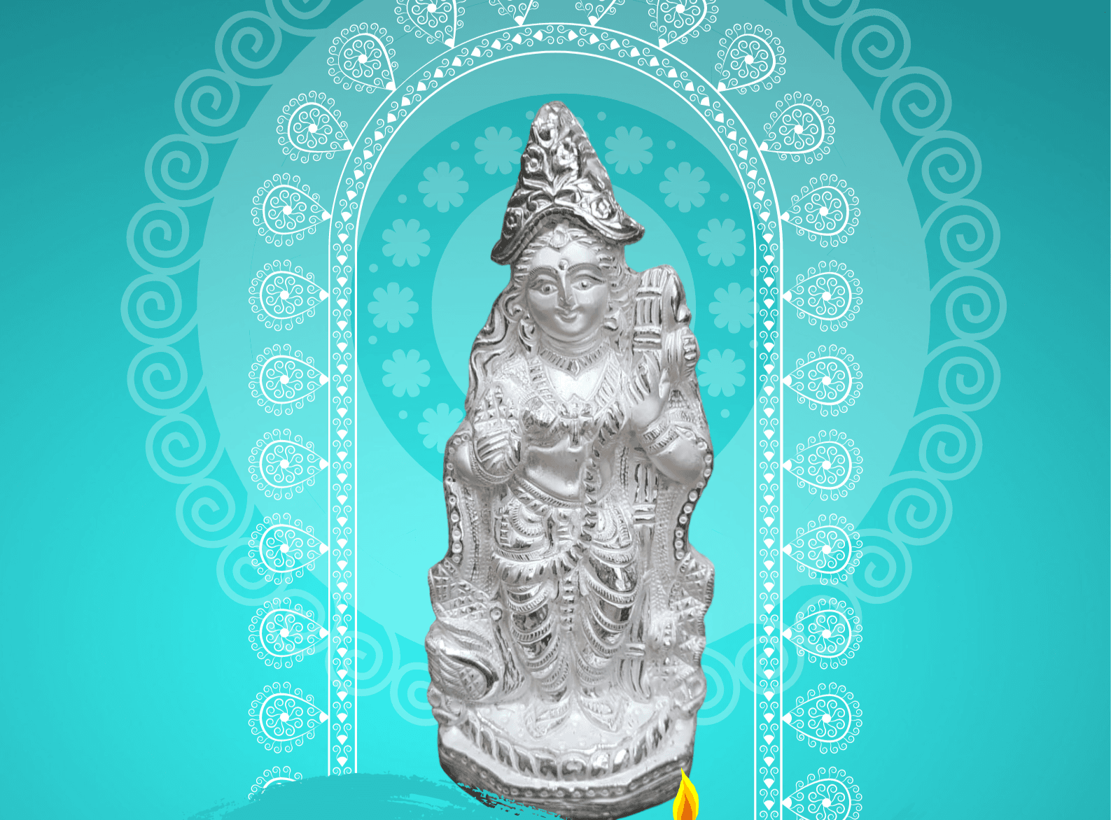 Saraswati ( सरस्वती) Idol view 3