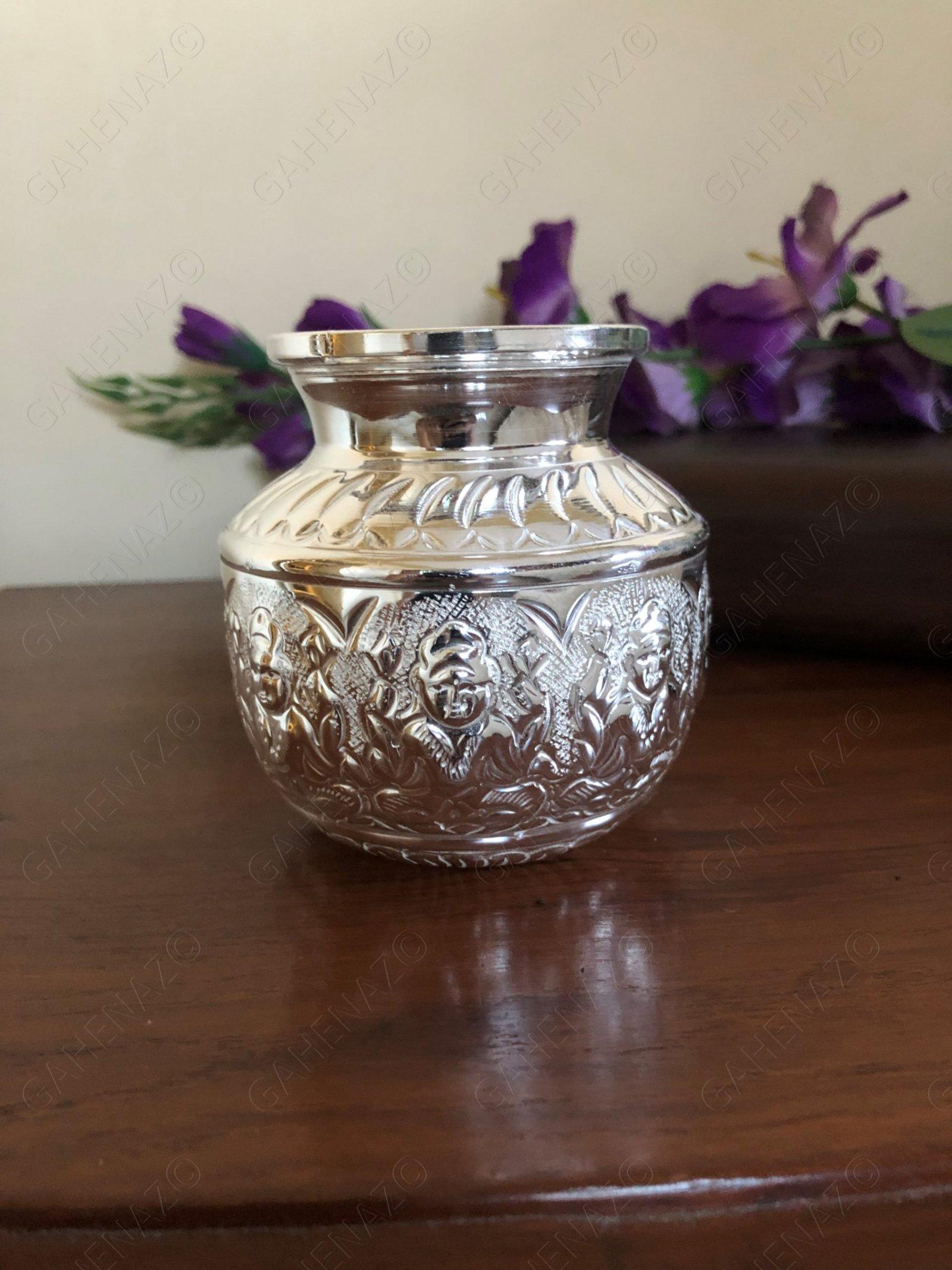 Silver Ashtalakshmi Chombu Kodam/Kalash/Ghot view 2