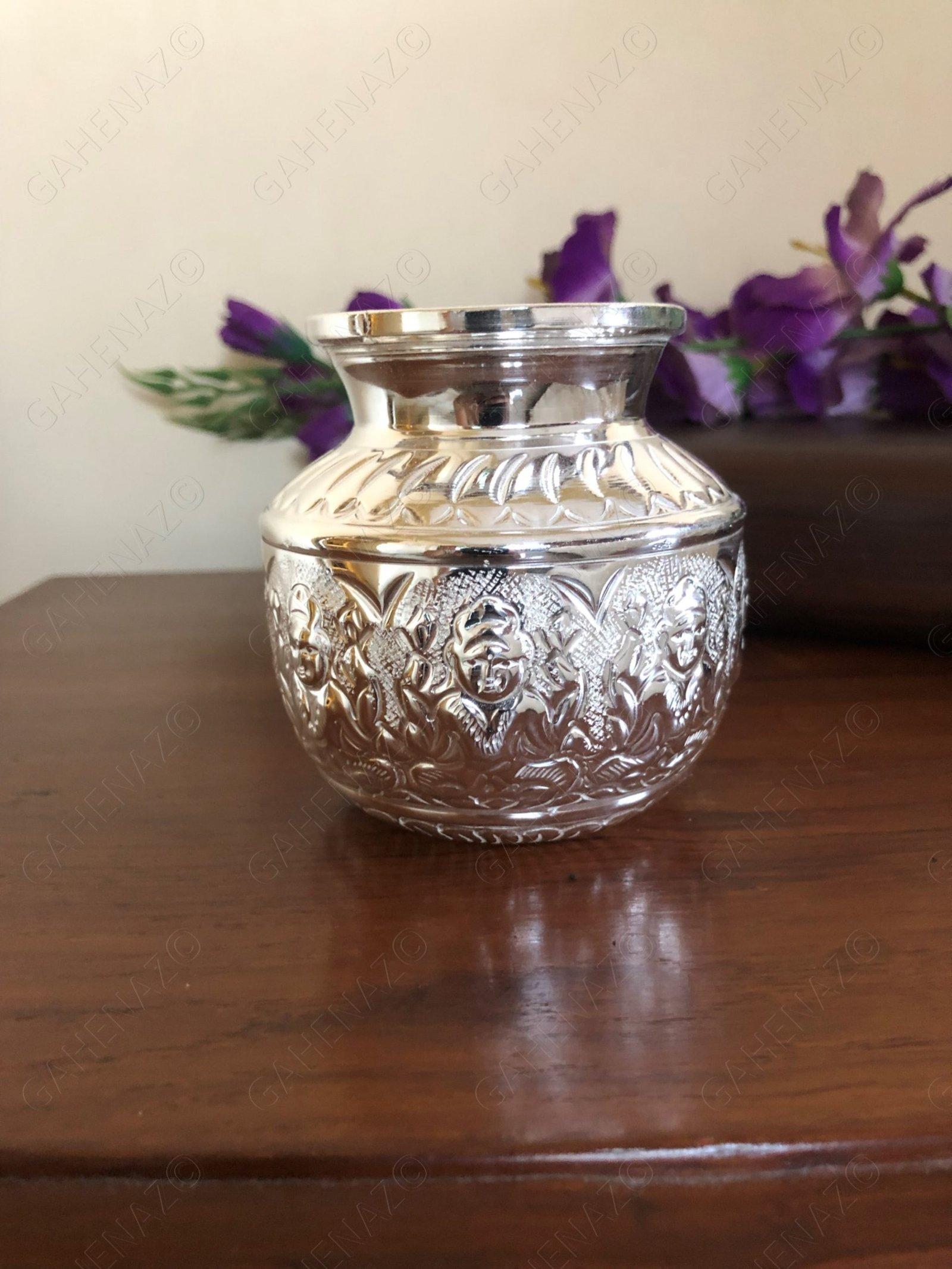 Silver Ashtalakshmi Chombu Kodam/Kalash/Ghot view 3