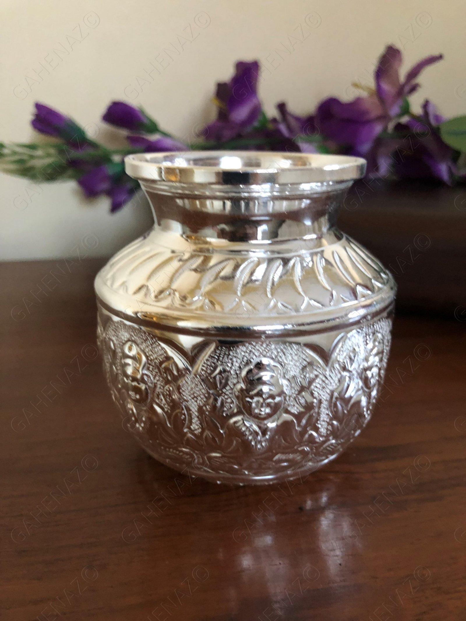 Silver Ashtalakshmi Chombu Kodam/Kalash/Ghot view 4