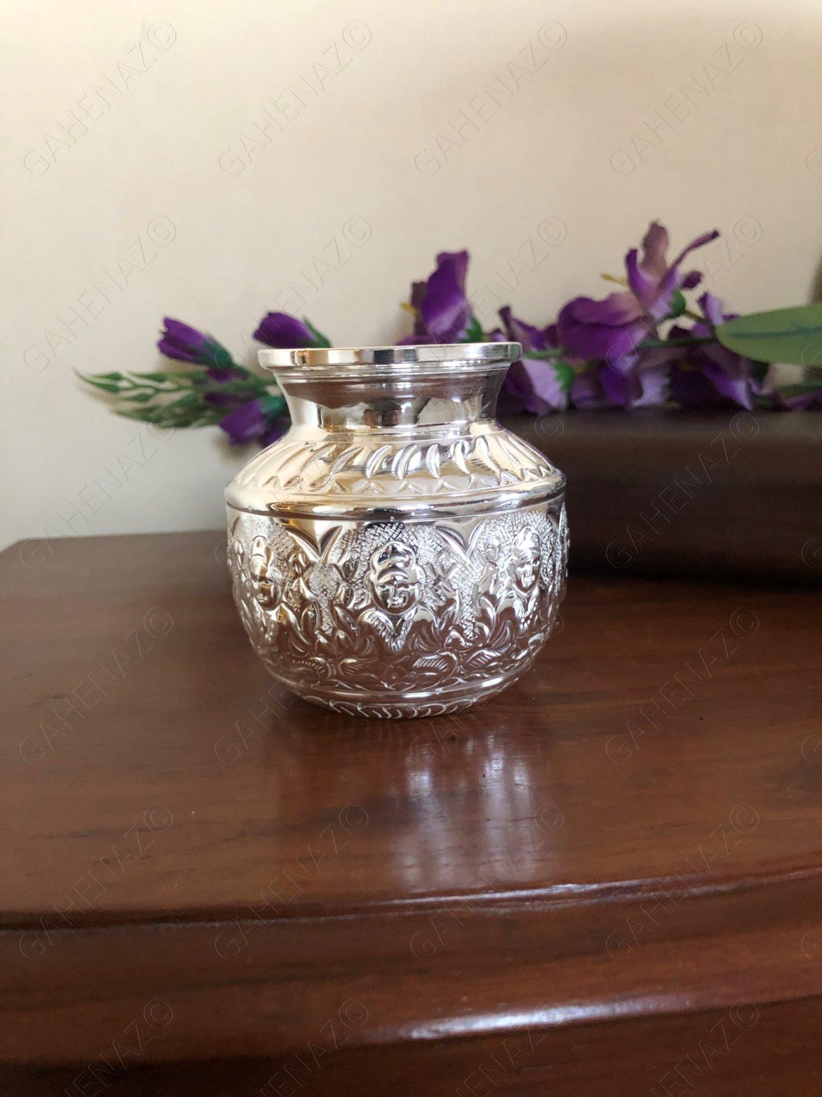 Silver Ashtalakshmi Chombu Kodam/Kalash/Ghot view 5