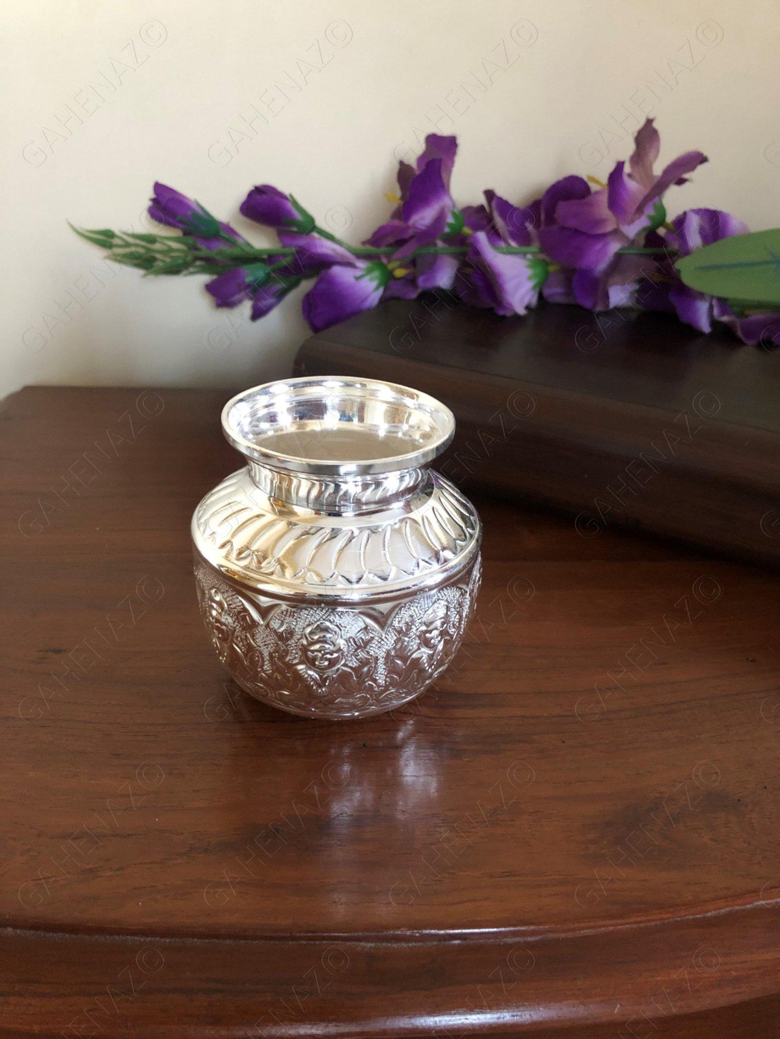 Silver Ashtalakshmi Chombu Kodam/Kalash/Ghot view 6