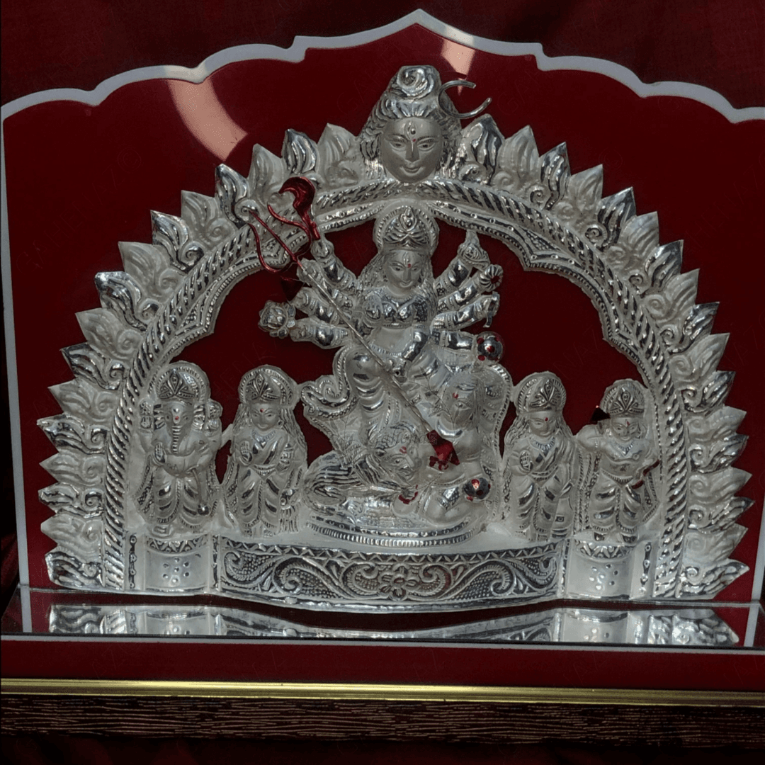 Silver Maa Durga Idol /Murti for Puja, Home decor, Gift view 1