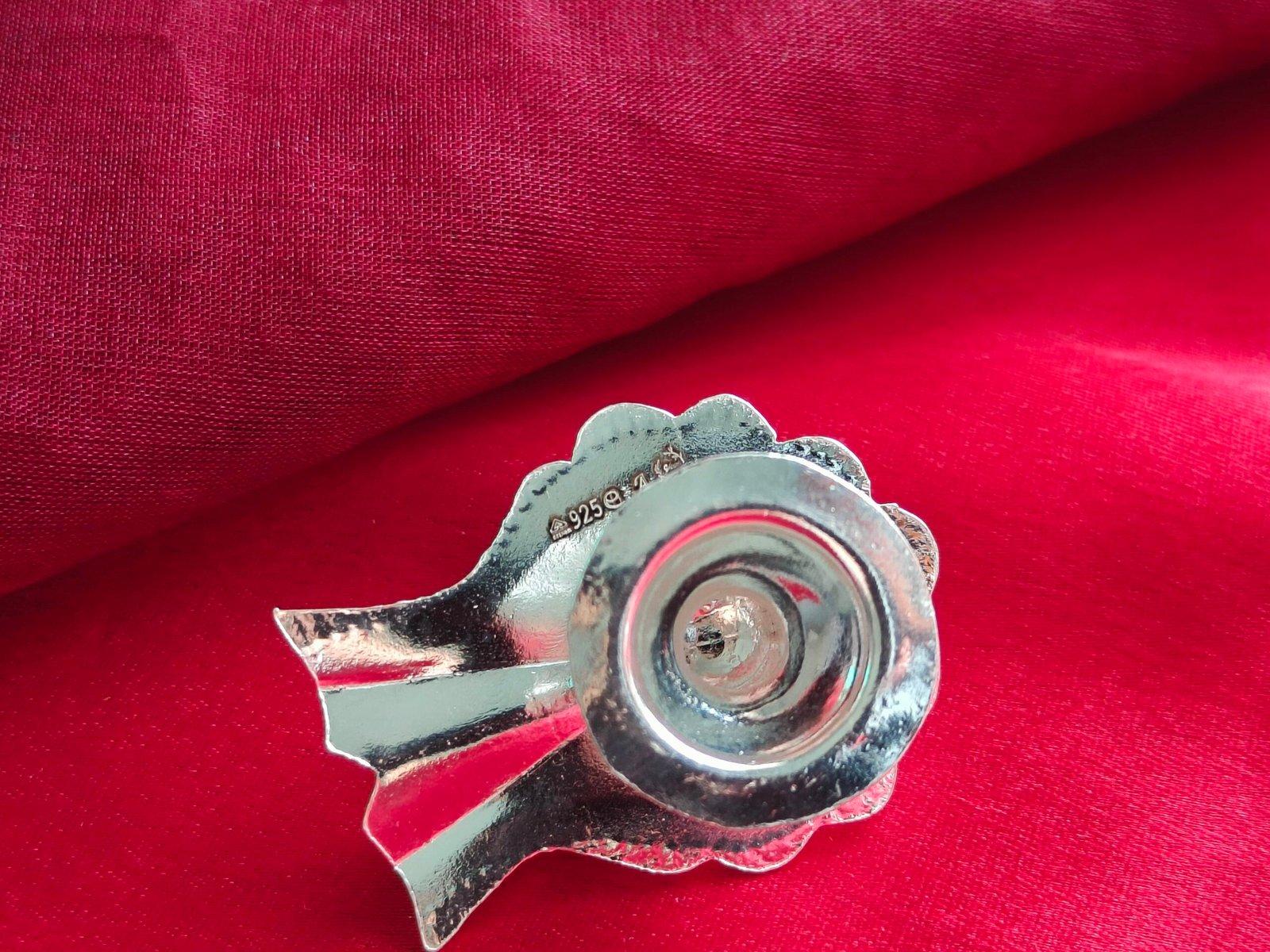 Silver Shiva-holder / Gouripot /Silver Yoni/Lingam holder's view 3