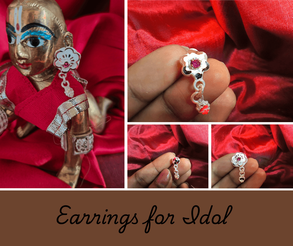 Small Earrings with hanging for Idol view 1