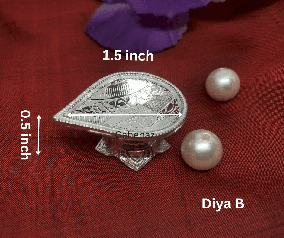 Stand Diya/Pradip with Swastik view 5